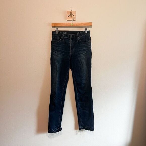 AG Adriano Goldschmied The Isabelle High Rise Straight Cropped Jeans Size 24 - Picture 2 of 6
